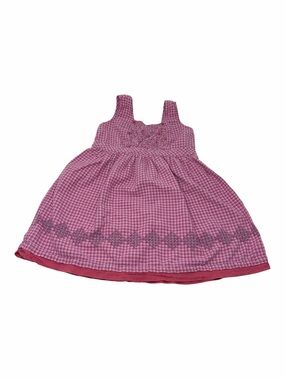 Cornelloki Pink Plaid Smocked Dress Size 2 Sundress April Cornell Embroidered 2T